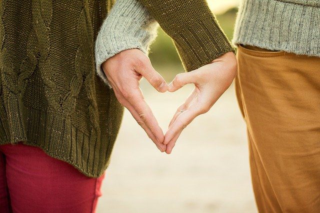 couple holding hands