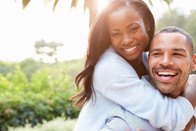 happy couple going through sex therapy